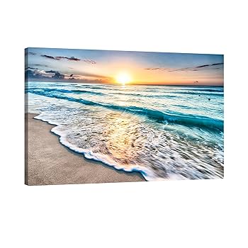 Amazon.co.jp: 海の風景 アートパネル 南国の海 ハワイ ビーチの